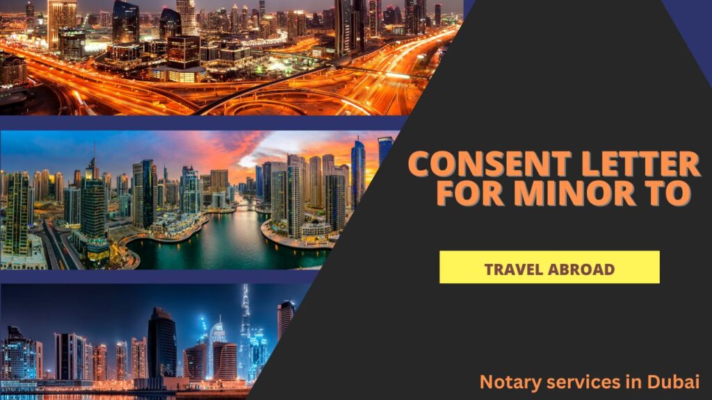 Consent Letter for minor to Travel Abroad